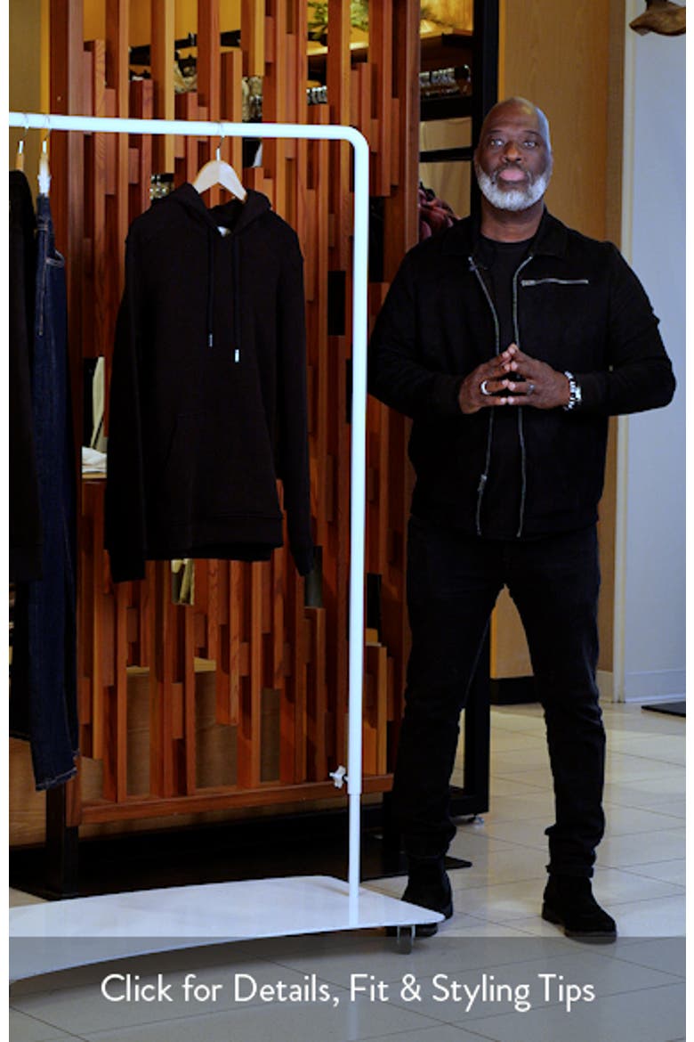 Slim Fit Brushed Cotton Blend Pullover Hoodie video