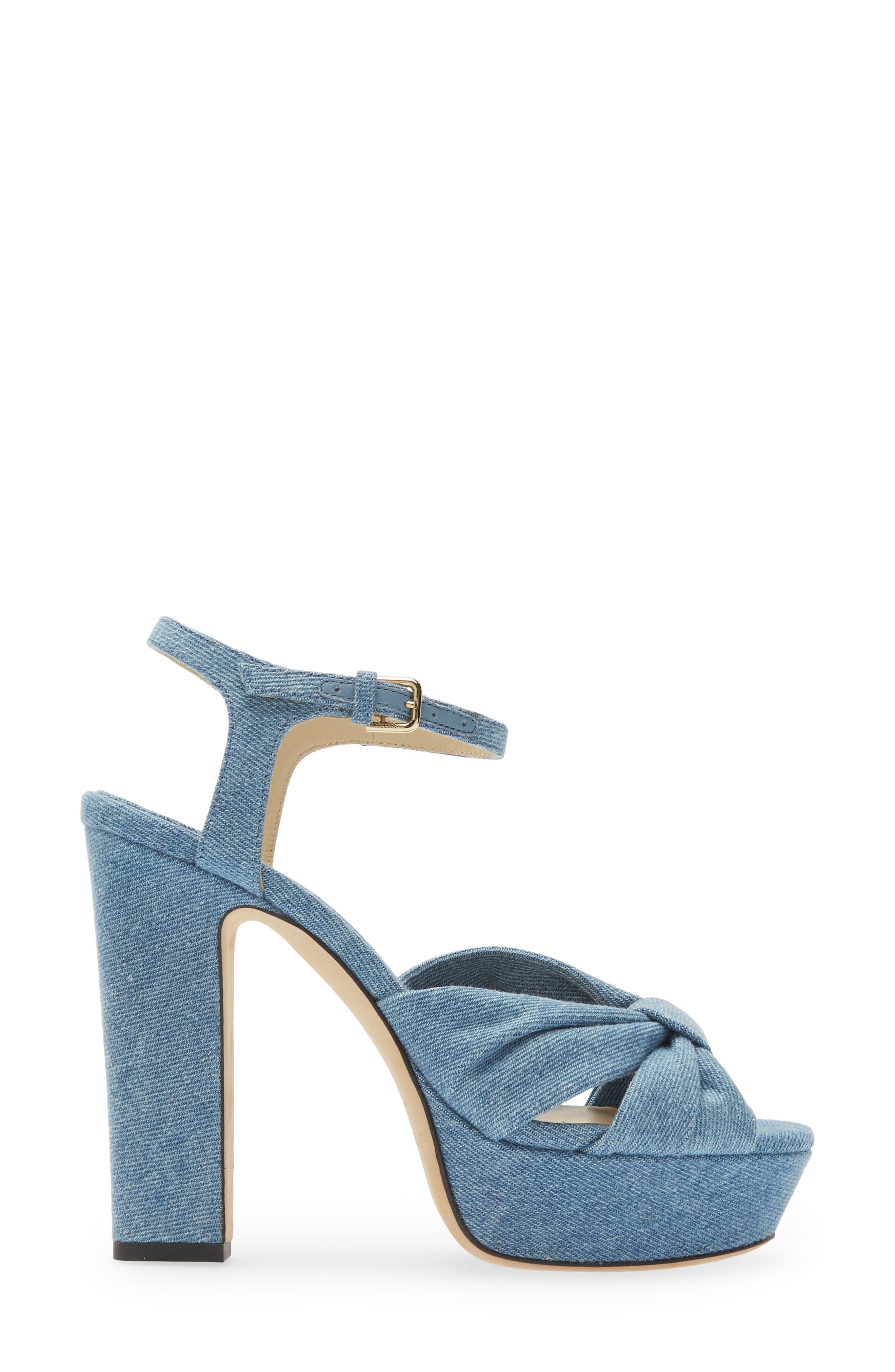 Jimmy Choo Heloise Denim Platform Sandal, Alternate, color, 