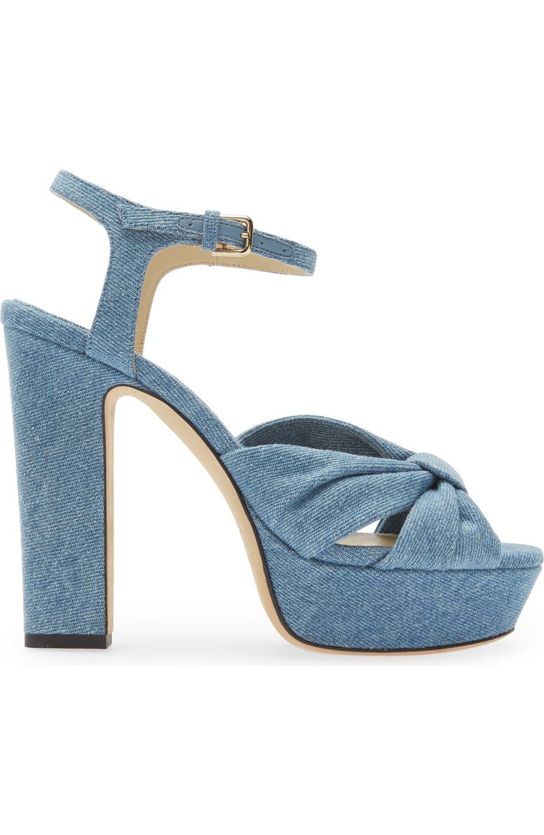 Jimmy Choo Heloise Denim Platform Sandal, Alternate, color,