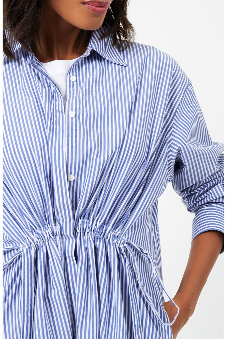Rhodes Stripe Long Sleeve Shirtdress, Alternate, color, 90-LINEN WHITE-MARINE