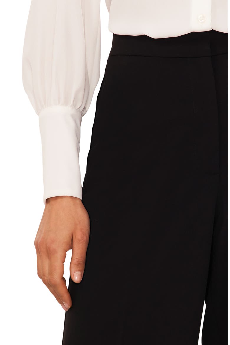 High Waist Wide Leg Pants, Alternate, color, RICH BLACK