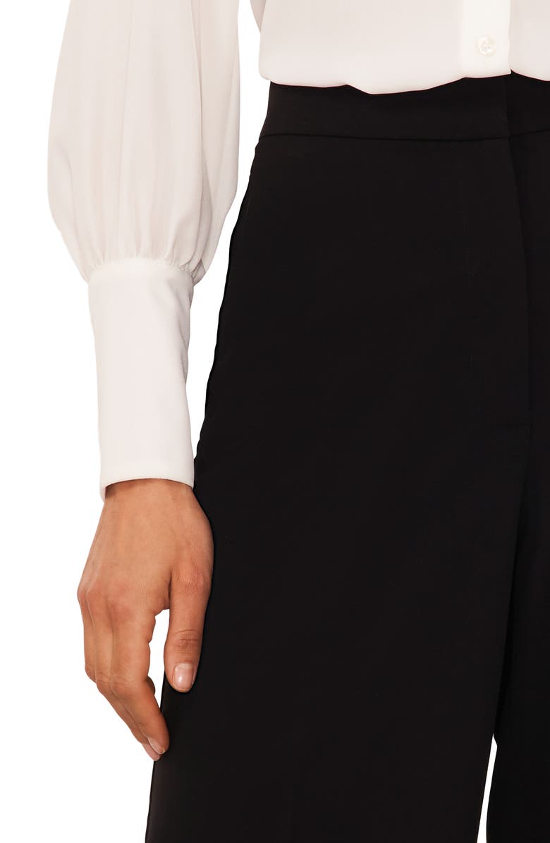 Halogen<sup>®</sup> High Waist Wide Leg Pants, Alternate, color, Rich Black