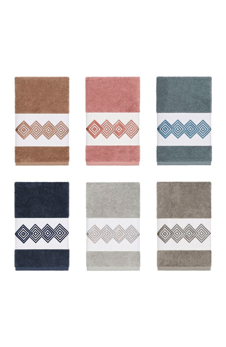 Linum Home Textiles Noah Embellished Hand Towel - Midnight Blue, Alternate, color, Midnight Blue