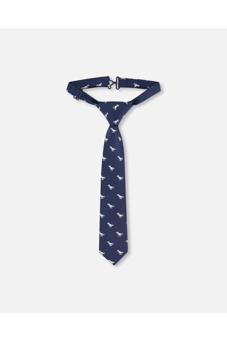 Dino Neck Tie, Main, color, Blue Dino Print