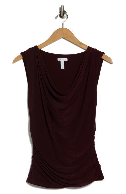 Leith Drape Front Mesh Top In Multi