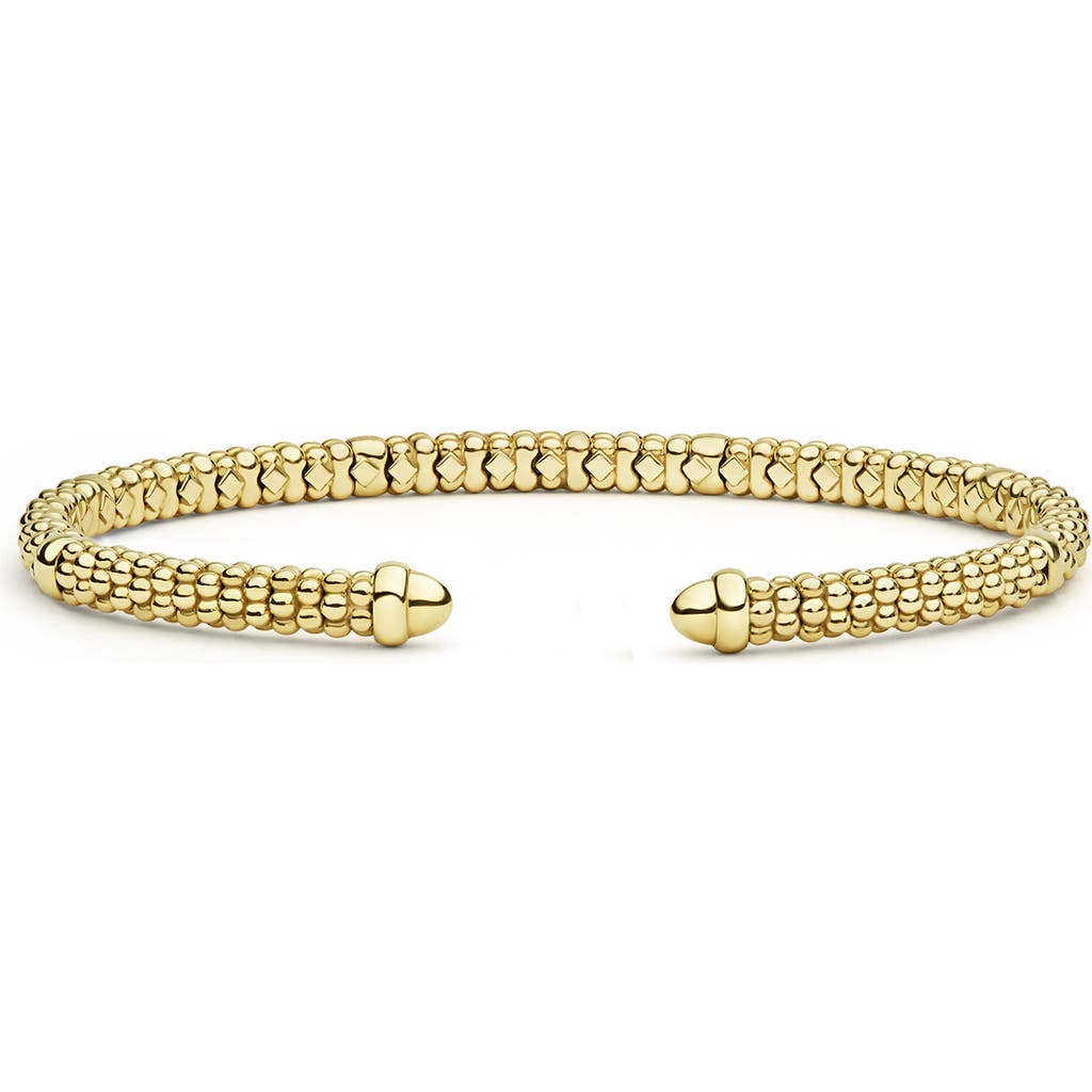 LAGOS Signature Caviar Mini Versa Torque Bracelet in Gold at Nordstrom, Size Medium