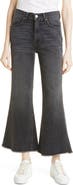 THE GREAT. The Great The Kick Bell Raw Hem Crop Nonstretch Jeans