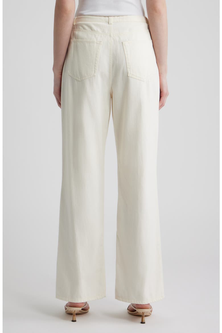 Normandie Drawstring Wide Leg Jeans, Alternate, color, IVORY