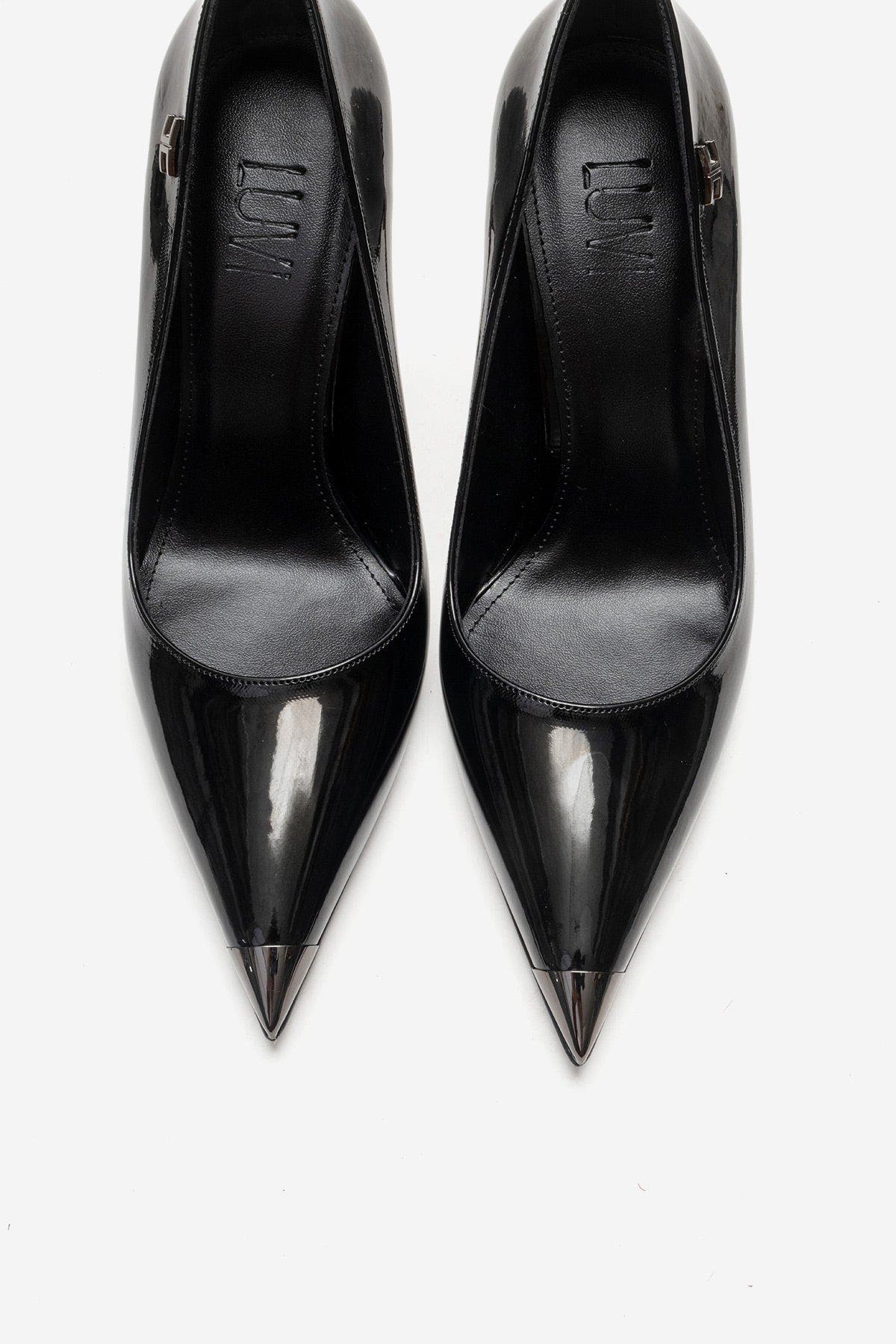 Prologue Shoes Carlas Stiletto Pump, Alternate, color, Black Patent