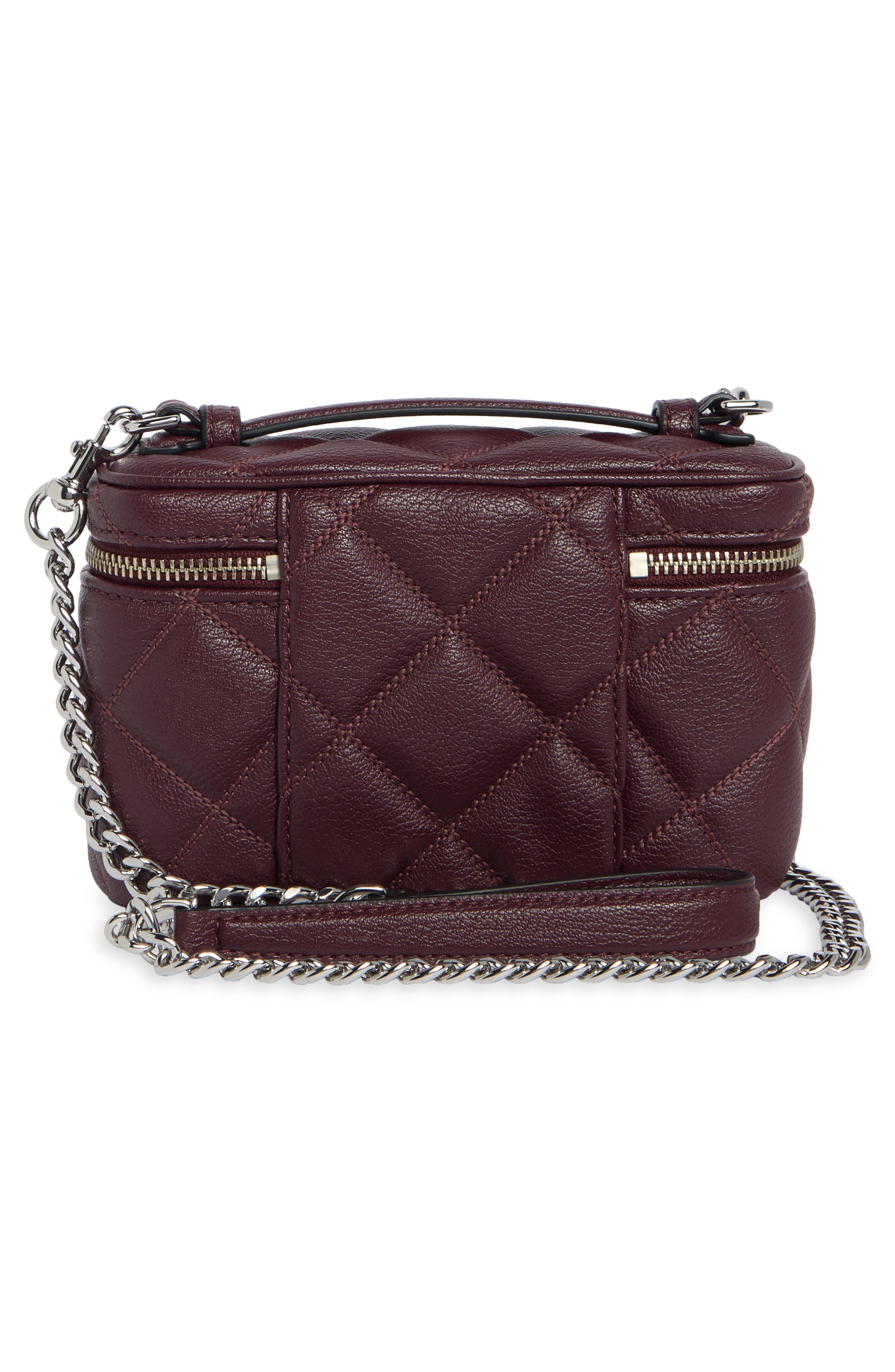 Quilted Groove Vanity Crossbody Bag, Alternate, color, DARK PLUM