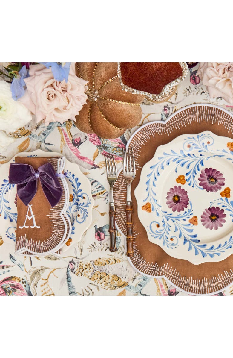 Mrs. Alice Damson Flowers Starter Plate, Alternate, color, Purple