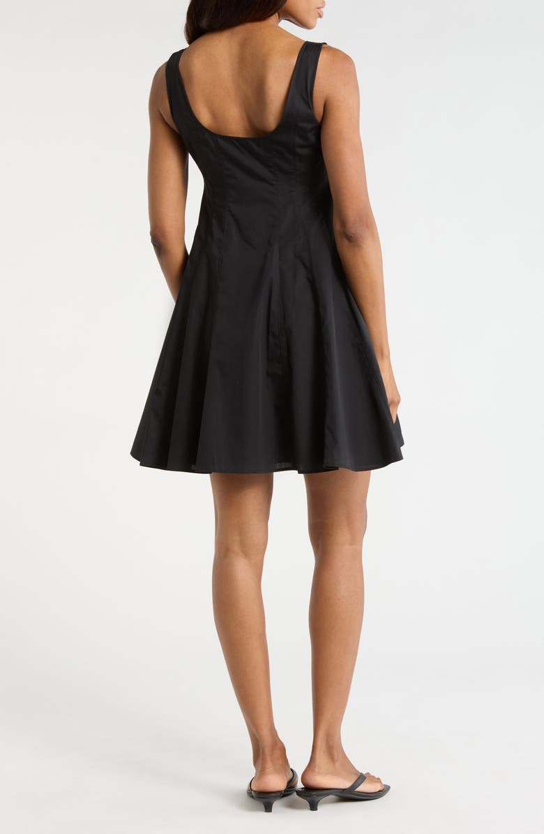 Theory Sleeveless Seam Poplin Skater Dress, Alternate, color, Black