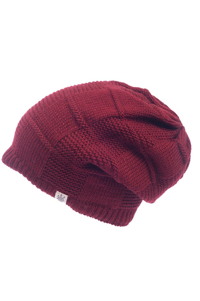 Checkered Slouch, Main, color, Burgundy