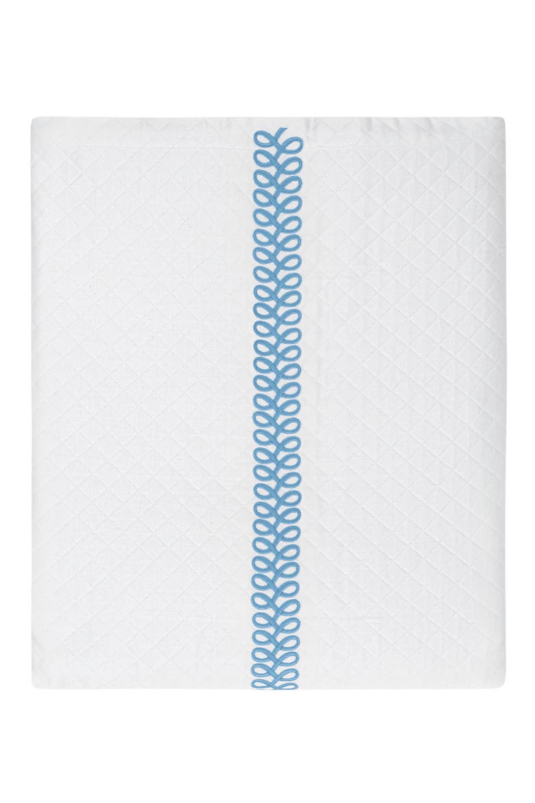 Astor Braid Matelassé Coverlet, Main, color, SKY