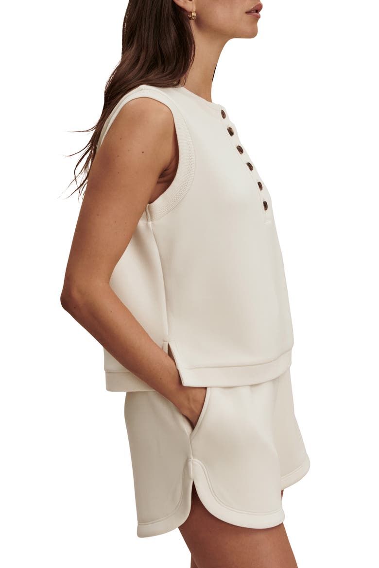 Marla Button Placket Tank, Alternate, color, PRISTINE