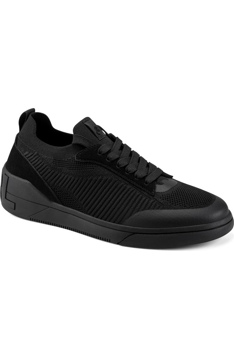 KARL LAGERFELD PARIS Auren Textured Knit Sneaker, Main, color, Black