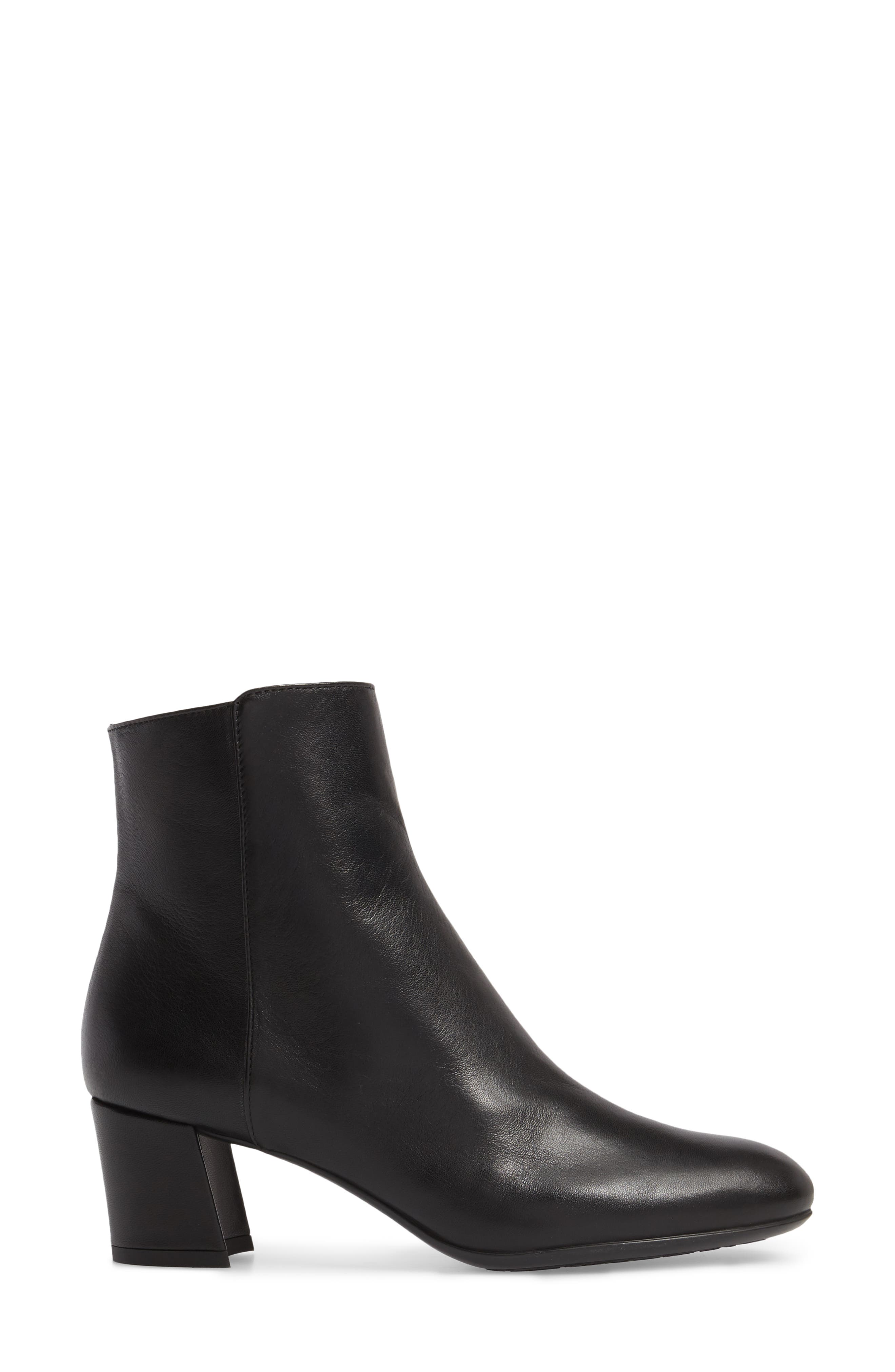 Block Heel Bootie, Alternate, color, BLACK LEATHER