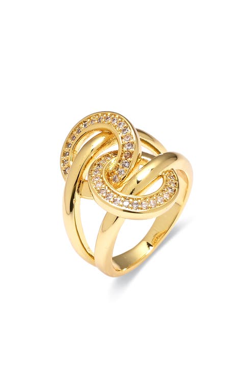 Kyra Knot 18k Gold Plated Ring