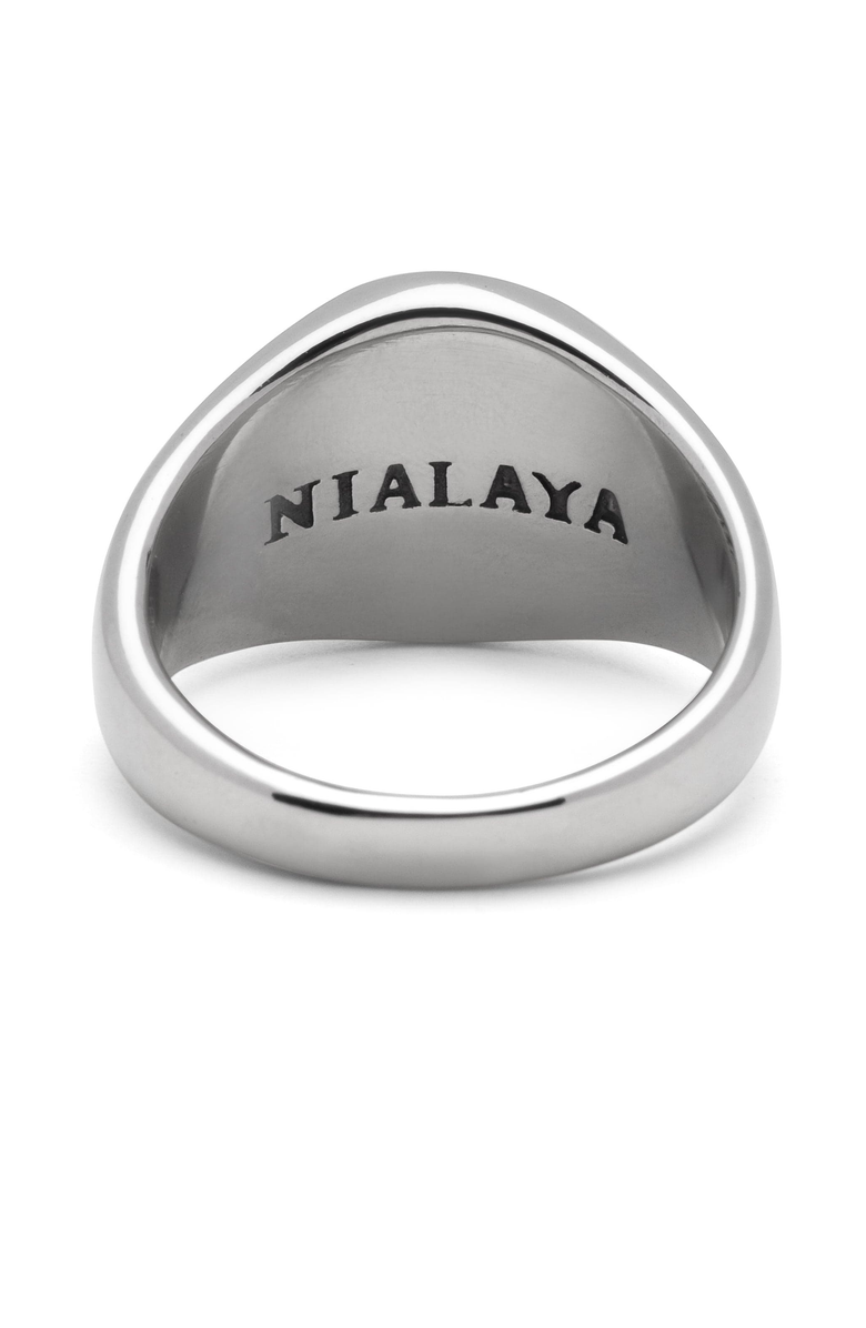 Nialaya Crest Ring, Alternate, color, Silver