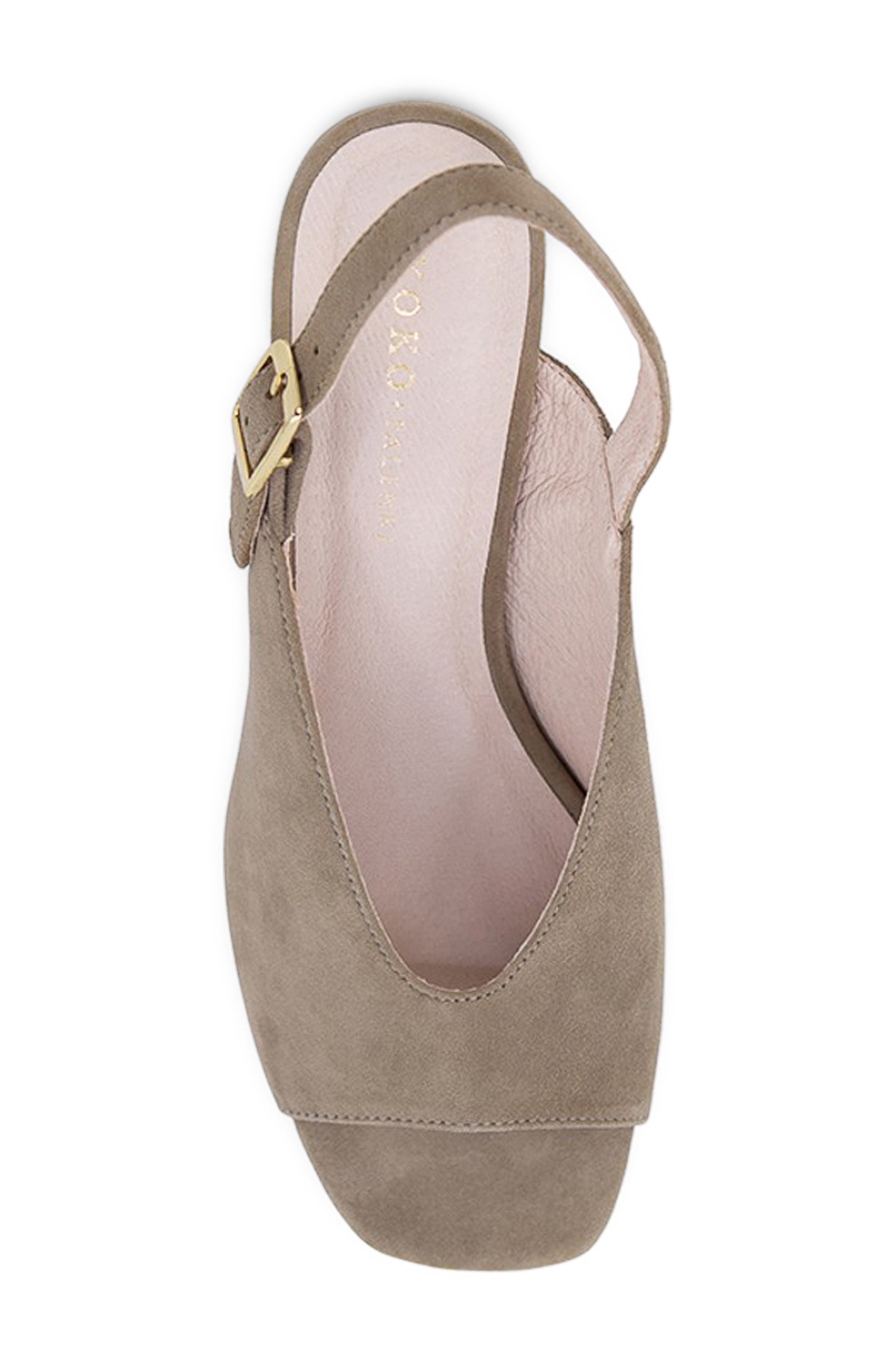 KOKO + PALENKI Polina Slingback Sandal, Alternate, color, Almond Suede
