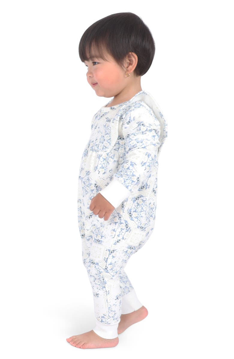 TINY TRIBE Print Cotton Ruffle Romper, Alternate, color, 