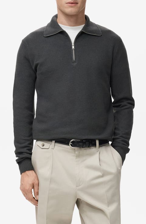 Half Zip Piqué Sweater