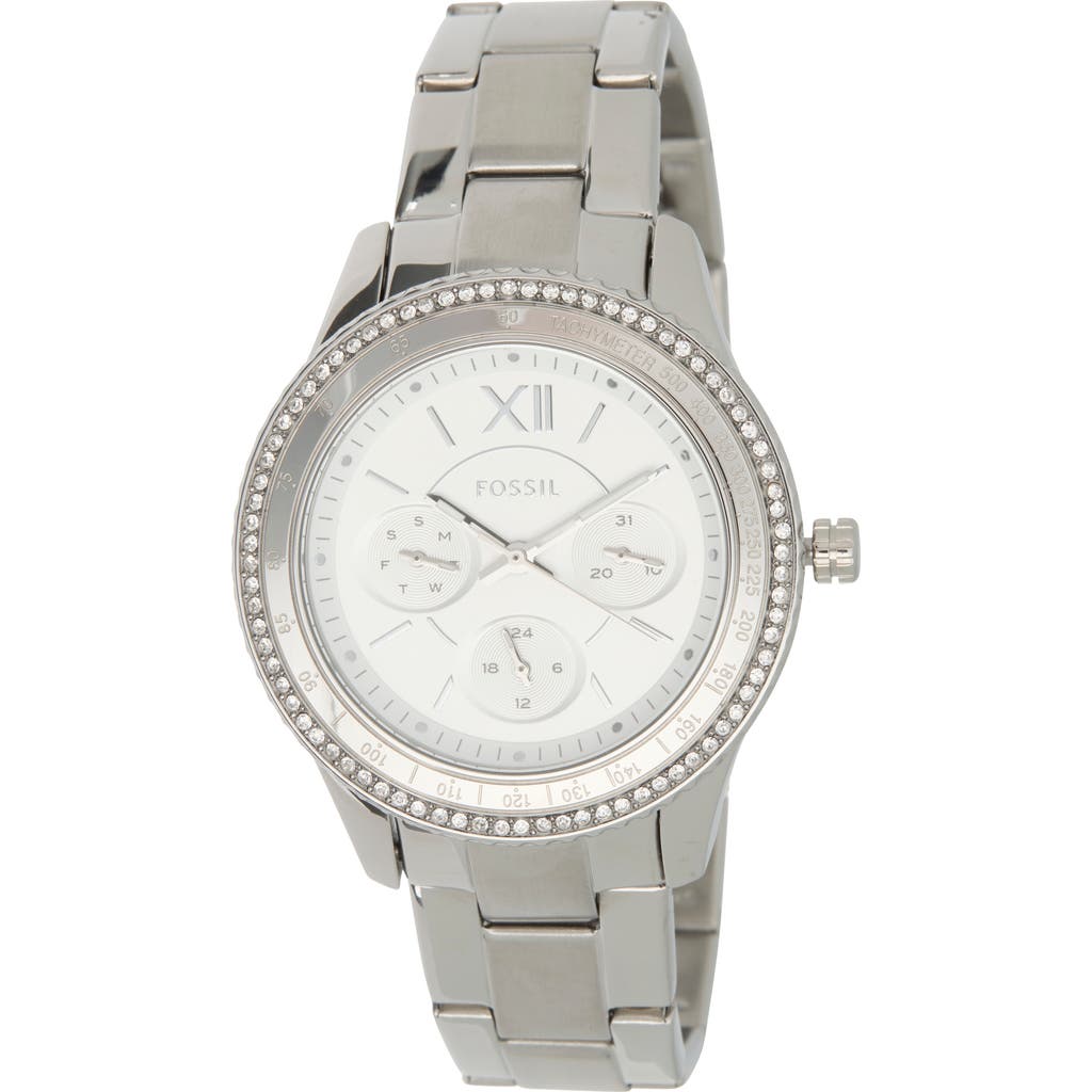 Fossil Stella Crystal Multifunction Bracelet Watch, 37mm
