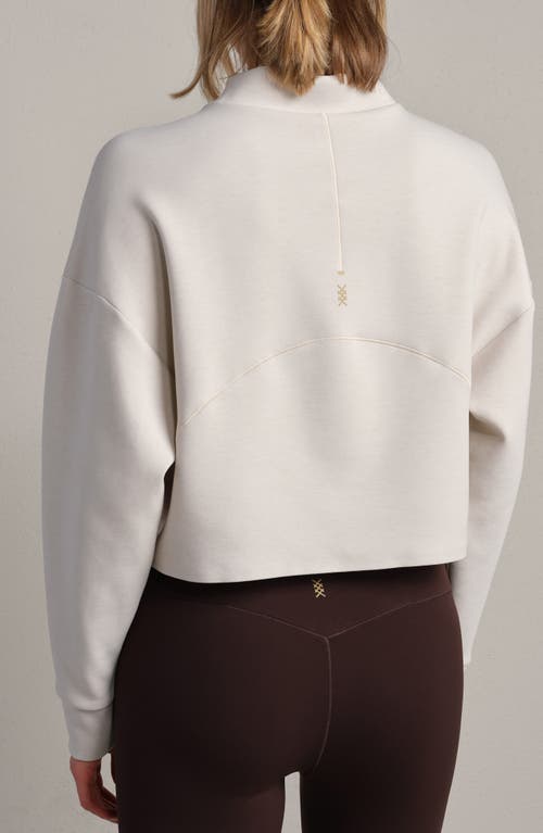 Rhone Dreamglow Mock Neck Crop Sweatshirt In Gray