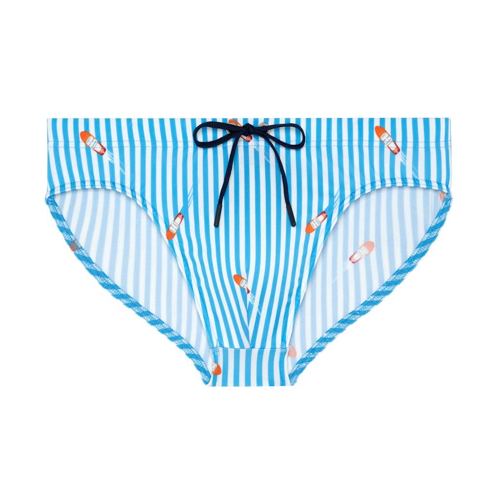 selected Blue and White Stripes