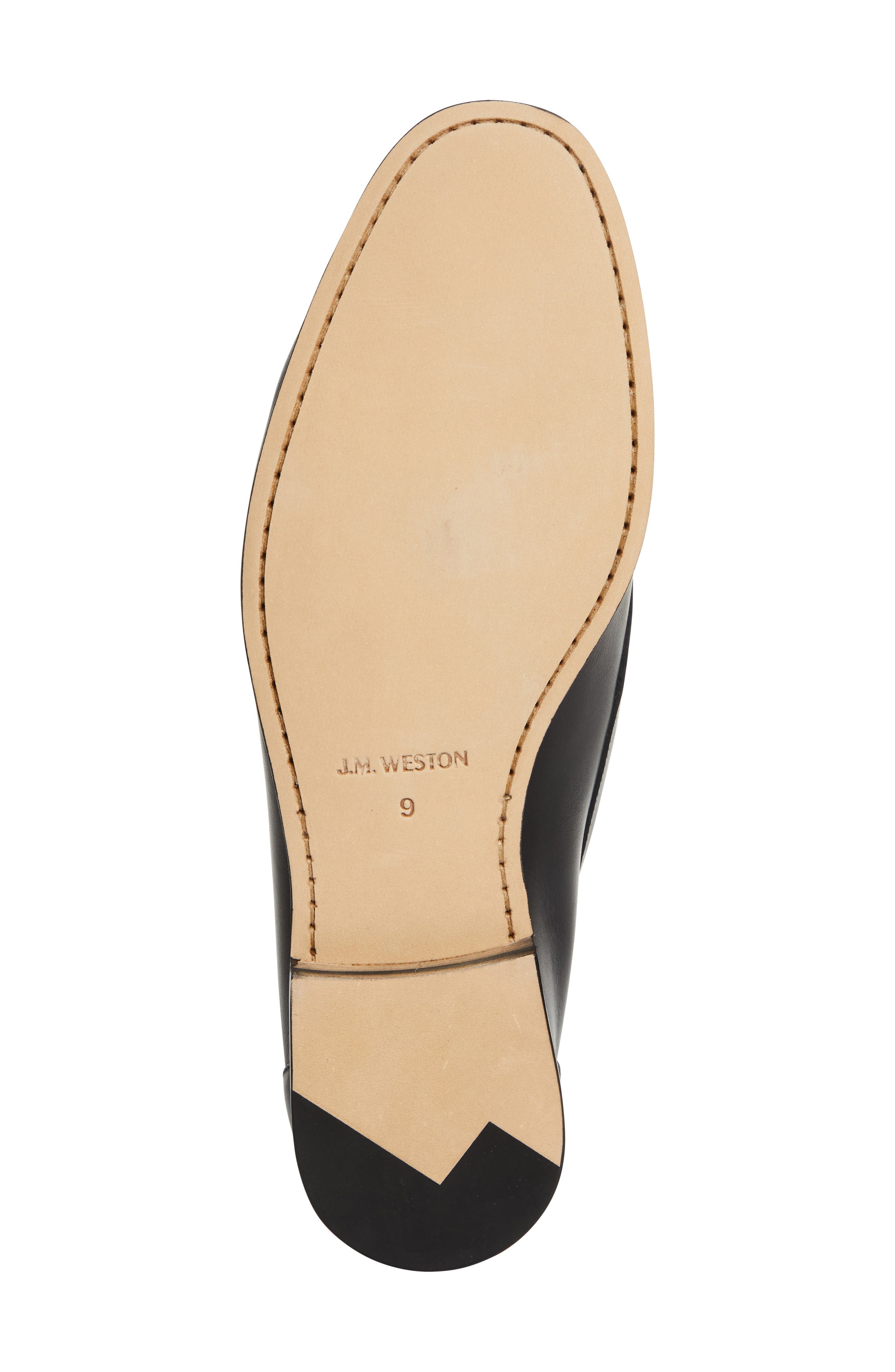 JM WESTON Woogie Apron Toe Penny Loafer, Alternate, color, Black