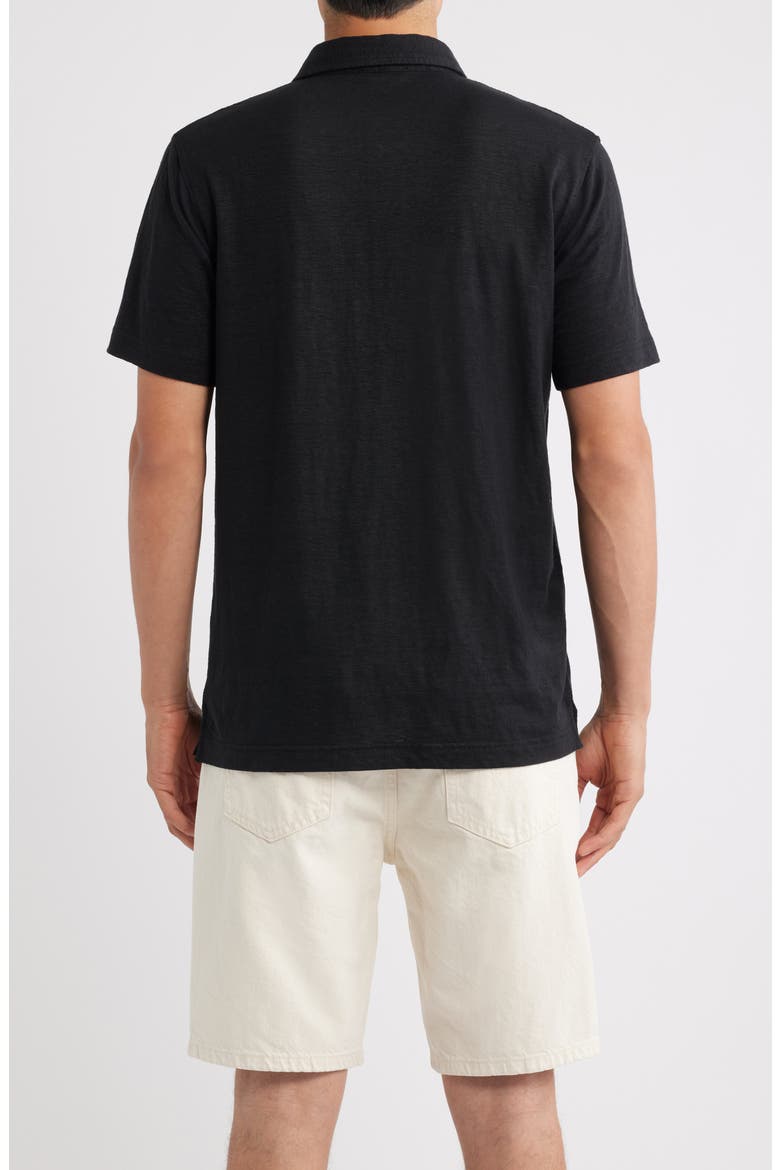 Bryce Classic Short Sleeve Stretch Linen Polo, Alternate, color, TRUE BLACK