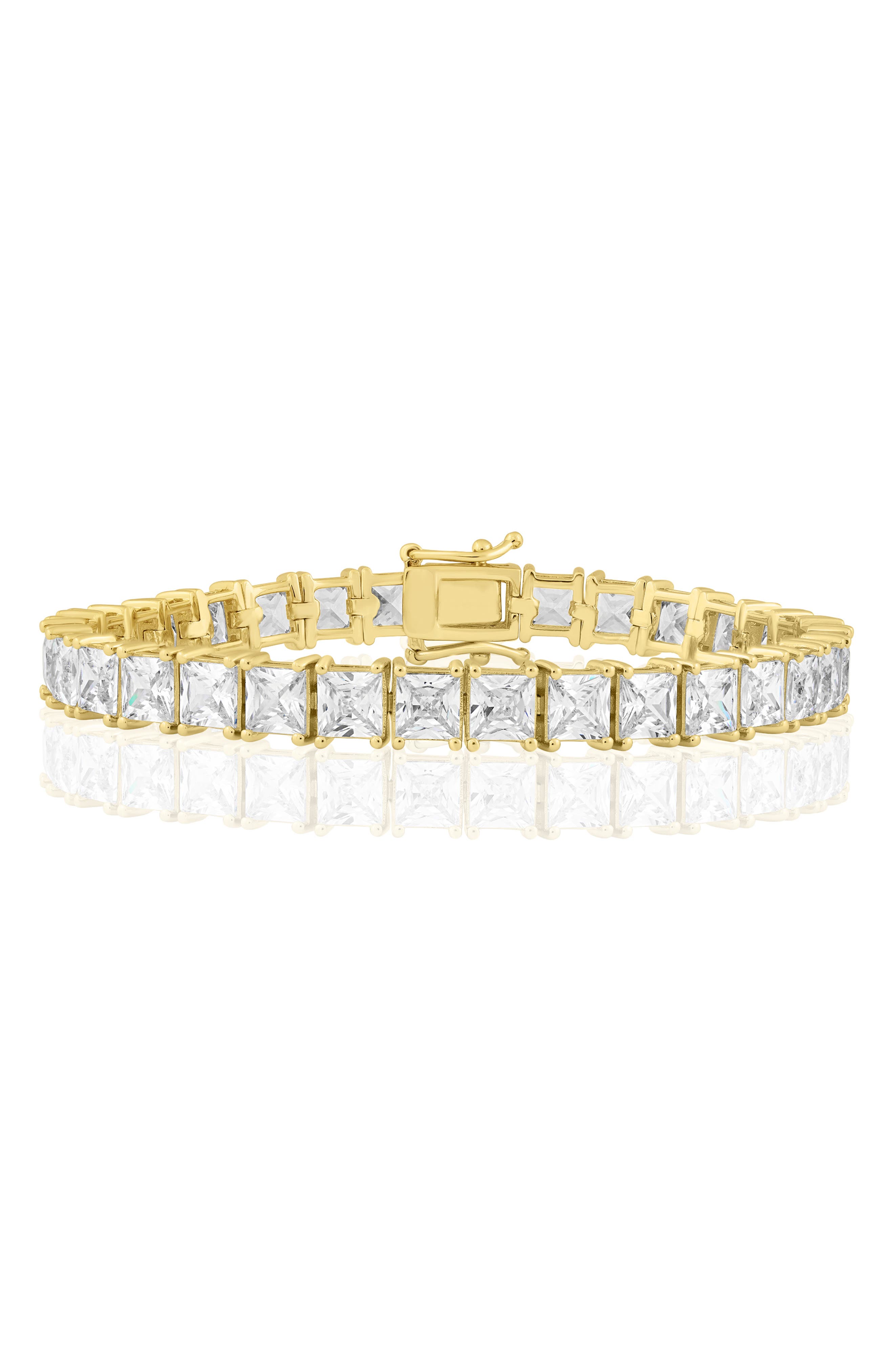 Square Cubic Zirconia Tennis Bracelet