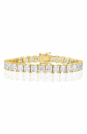Square Cubic Zirconia Tennis Bracelet