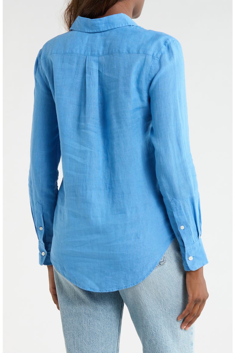 Classic Fit Linen Button-Up Shirt, Alternate, color, HERITAGE BLUE