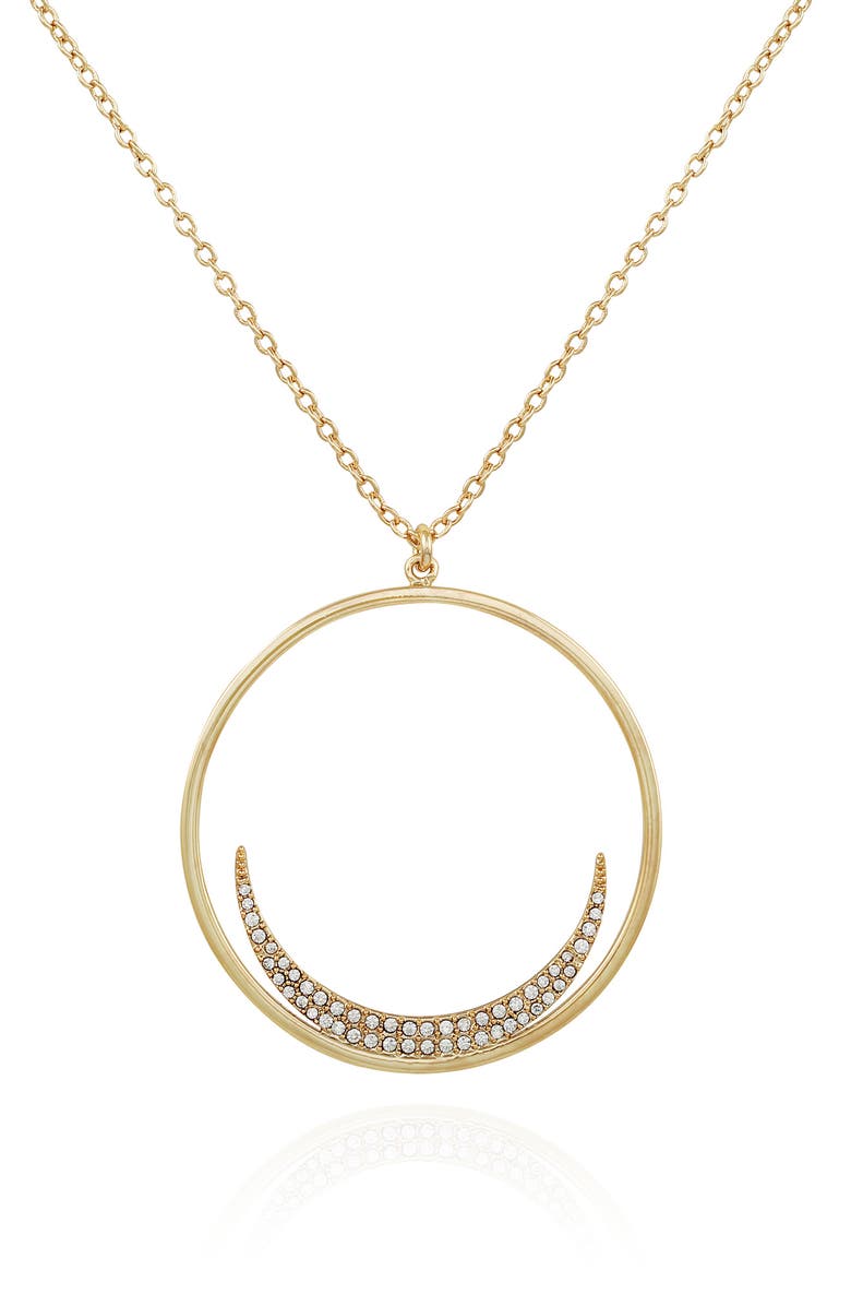 Vince Camuto Crescent Moon Pendant Necklace, Main, color, 