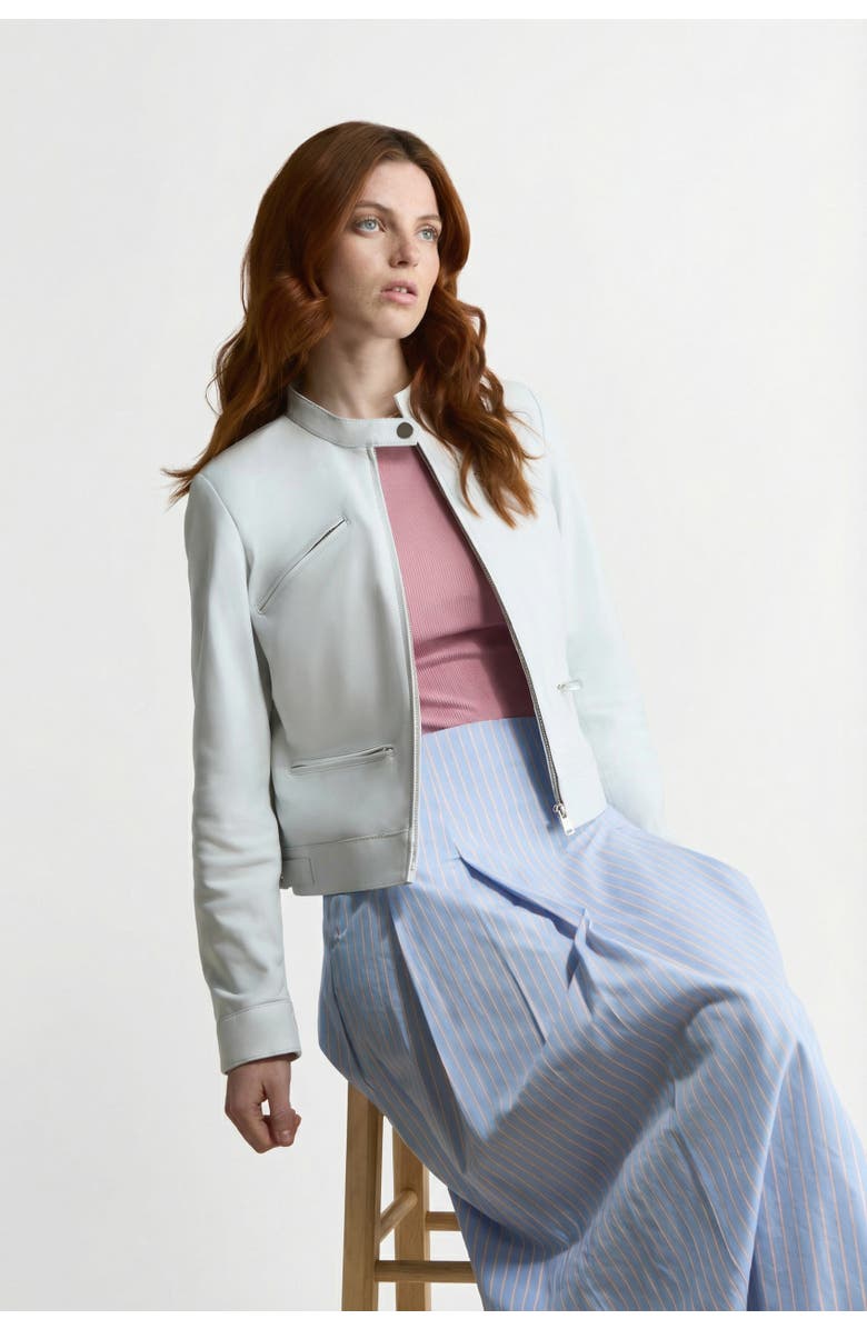 FURNIQ UK Blair Leather Jacket, Alternate, color, White