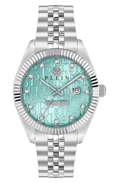 Date Superlative Crystal Bracelet Watch, 41mm