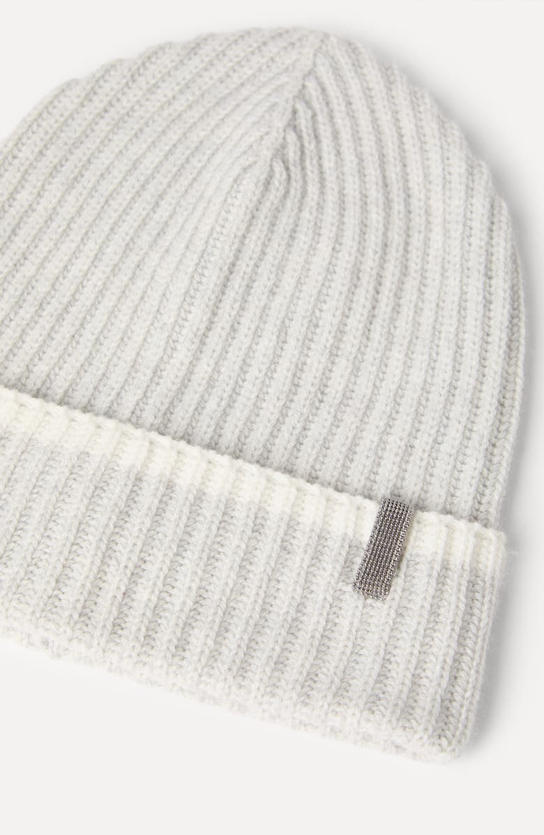 Brunello Cucinelli Knit beanie, Alternate, color, Light Grey