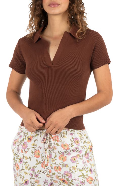 Coastal Range Ribbed Polo Sweater
