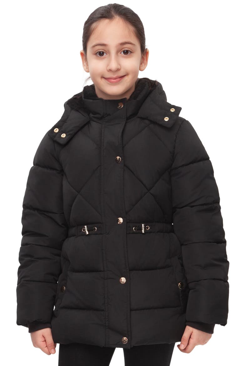Kids' Timeless Quilted Coat, Main, color, Black