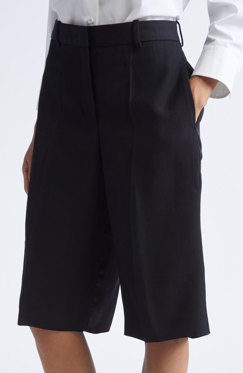 Jil Sander Straight Leg Shorts, Alternate, color, Black