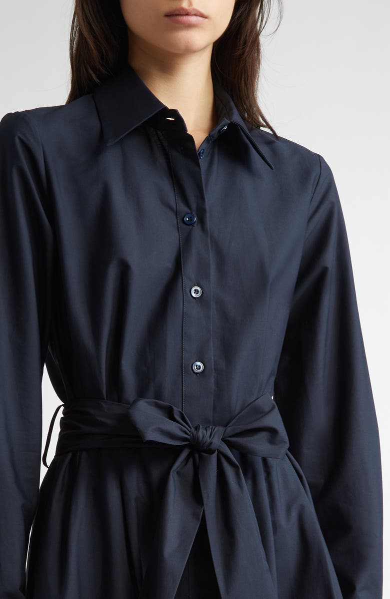 Eleventy Embroidered Long Sleeve Stretch Poplin Shirtdress, Alternate, color,