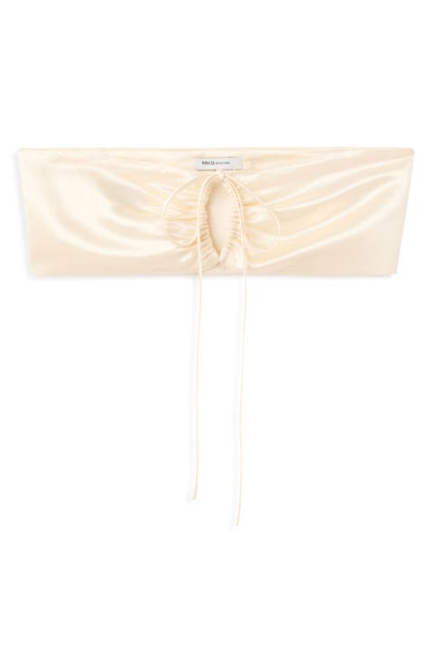 Satin Crop Bandeau Top