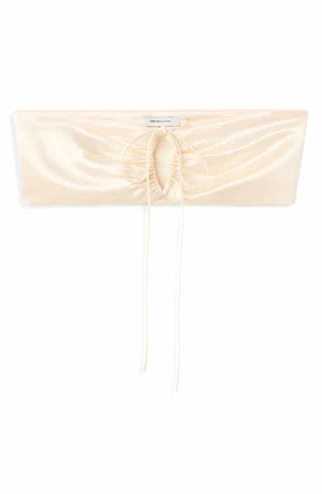 Satin Crop Bandeau Top
