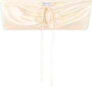 MANGO Satin Crop Bandeau Top