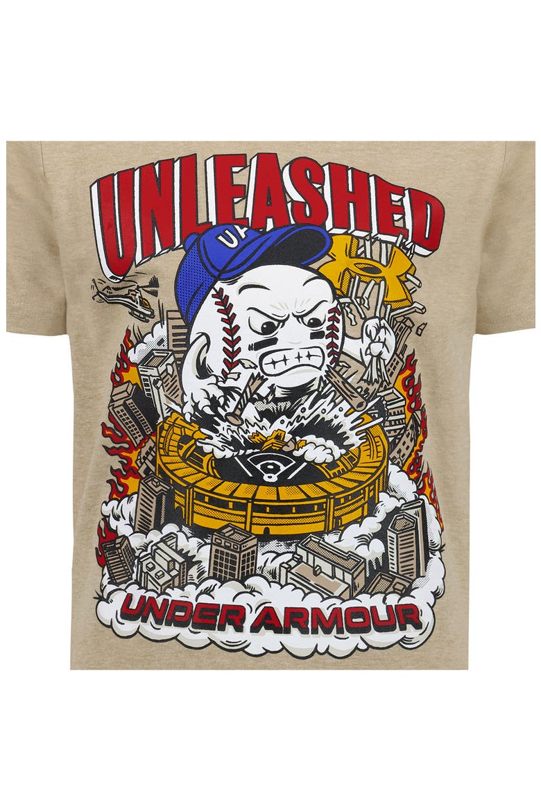 Kids' Unleashed Graphic T-Shirt, Alternate, color, FIELD KHAKI HEATHER