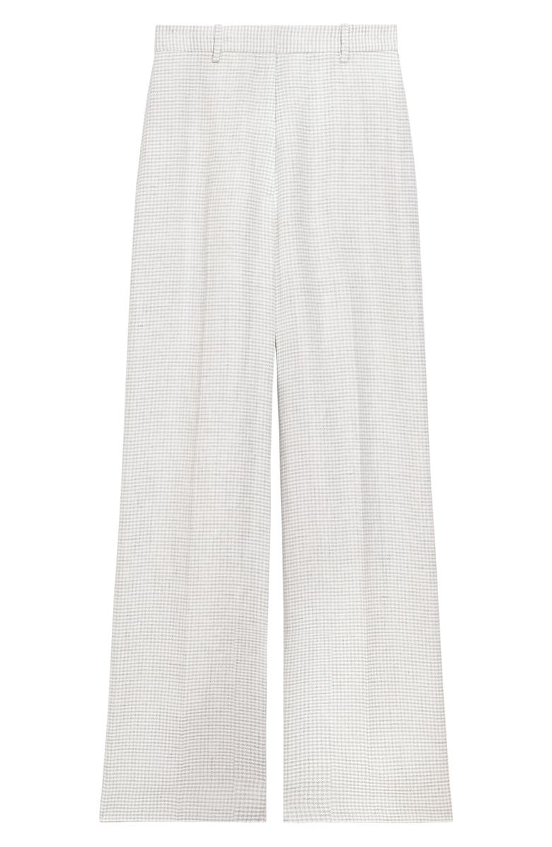 Theory B.Mel Houndstooth Check Linen Blend Pants, Alternate, color, Platinum Multi