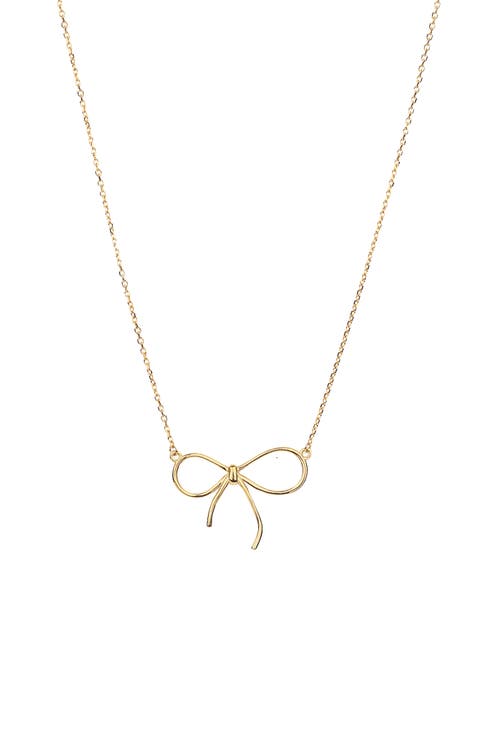 Sterling Silver 18k Gold Plated Colette Chic Ribbon Necklace