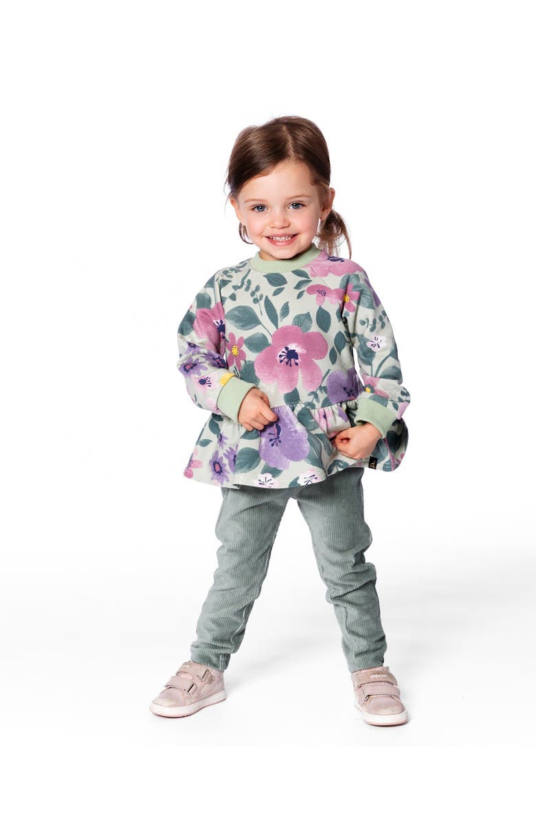 Deux par Deux Stretch Velour Tregging, Main, color, Jade Green