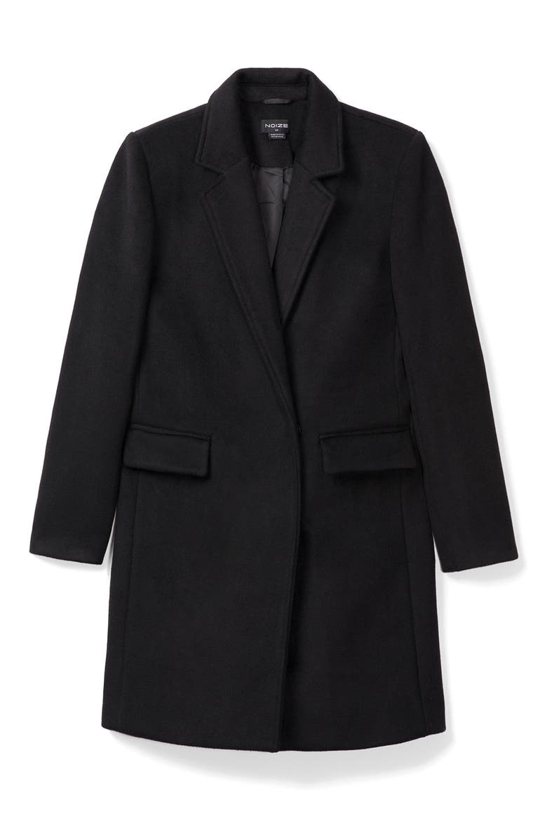 Masa Notch Collar Coat, Alternate, color, BLACK